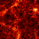 Normal matter (i.e. baryons) distribution as simulated by Illustris. Image: Markus Haider / Illustris collaboration.